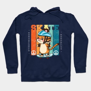 Funny cat skater Hoodie